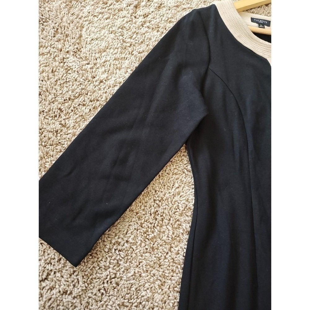 Talbots Petites Sheath Dress Size 8P Black Tan Used Professional Career‎ Office - Picture 13 of 16